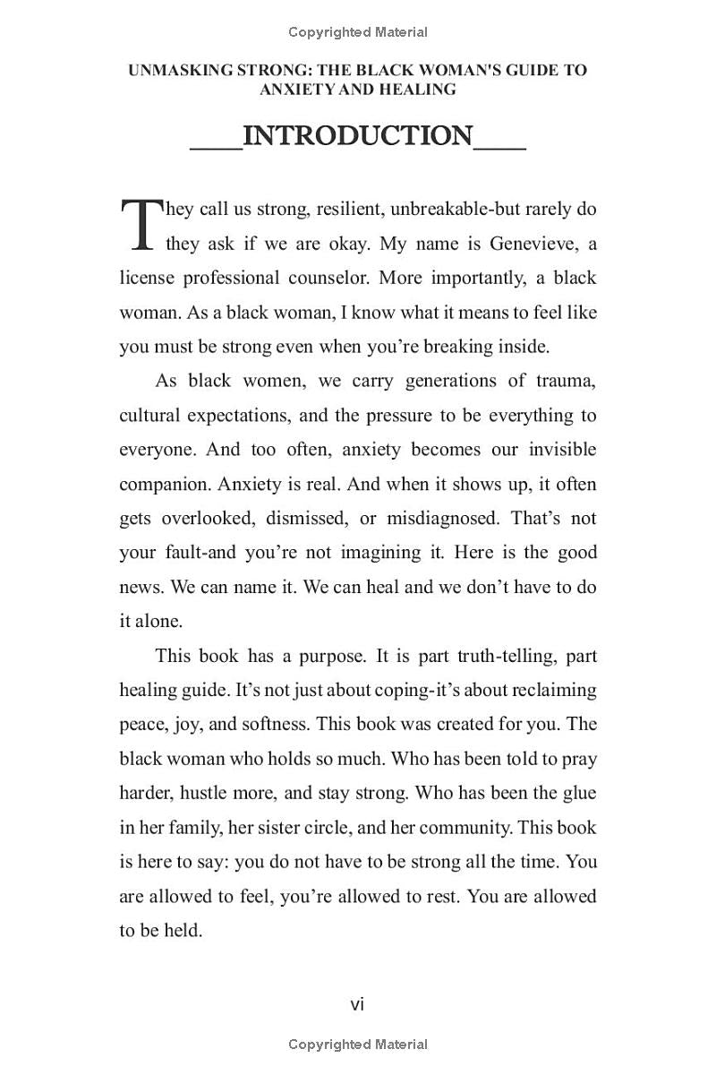 Unmasking Strong: A Black Woman's Guide to Anxiety and Healing
