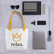 Load image into Gallery viewer, relax. Tote bag

