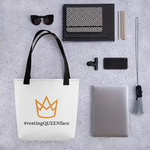 Load image into Gallery viewer, #restingQUEENface Tote bag
