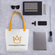 Load image into Gallery viewer, #restingQUEENface Tote bag
